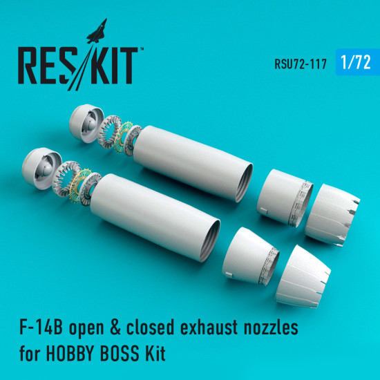Reskit RSU72-0117 - 1/72 F-14 (BD) open & closed exhaust nozzles for HOBBY BOSS