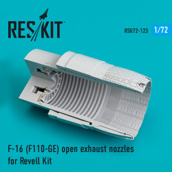 Reskit RSU72-0123 - 1/72 F-16 (F110-GE) open exhaust nozzles for Revell Kit