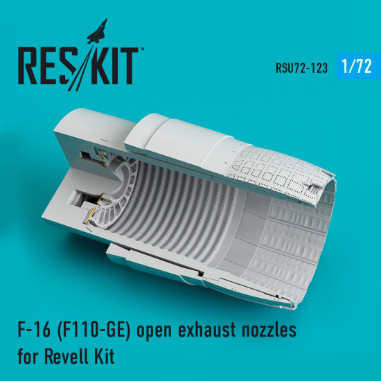 Reskit RSU72-0123 - 1/72 F-16 (F110-GE) open exhaust nozzles for Revell Kit