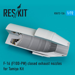 Reskit RSU72-0126 - 1/72 F-16 (F100-PW) closed exhaust nozzles for Tamiya Kit