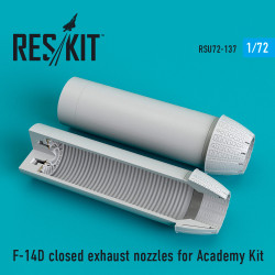 Reskit RSU72-0137 - 1/72 F-14D closed exhaust nozzles for Academy Kit