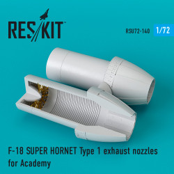 Reskit RSU72-0140 - 1/72 F-18 SUPER HORNET Type 1 exhaust nozzles for Academy
