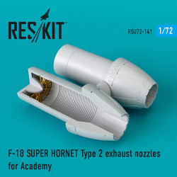 Reskit RSU72-0141 - 1/72 F-18 SUPER HORNET Type 2 exhaust nozzles for Academy