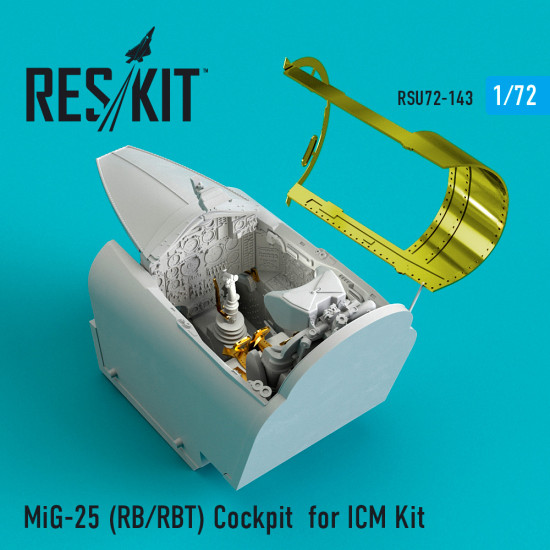 Reskit RSU72-0143 - 1/72 MiG-25 (RB/RBT) Cockpit for ICM Kit scale model