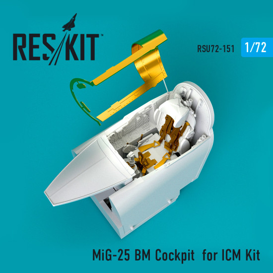 Reskit RSU72-0151 - 1/72 MiG-25 BM Cockpit for ICM Kit scale model kit