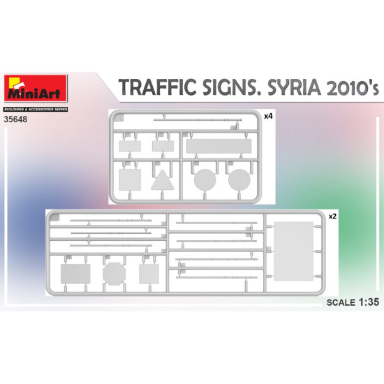 Miniart 35648 - 1/35 Road signs. 2010s year, scale model kit