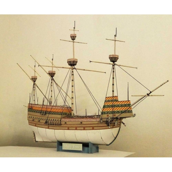 Paper Model Kit Caracca Mary Rose, 1/200 scale, Orel 306 Navy, England, 1511