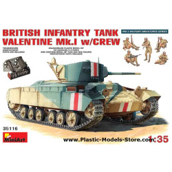 BRITISH INFANTRY TANK Mk.III VALENTINE I w/CREW 1/35 Miniart 35116