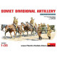 SOVIET DIVISIONAL ARTILLERY 4 HORSES, LIMBER, GUN AND 7 FIGURES OF ARTILLERYMEN - PLASTIC MODEL KIT SCALE 1/35 MINIART 35045