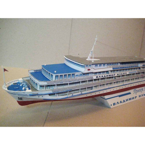 Paper Model Kit River motor ship pr. 301 Vladimir Ilyich, 1/200 scale Orel 318