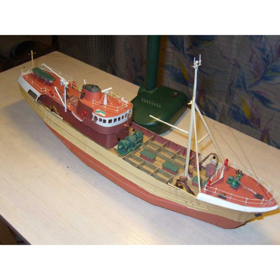 Paper Model Kit Trawler Navena, 1/100 Scale, Orel 313, Great Britain, 1959