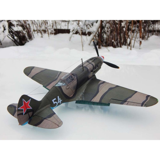 Paper Model Kit Fighter MiG-3, 1/33 scale Orel 323, Military aviation, USSR 1943