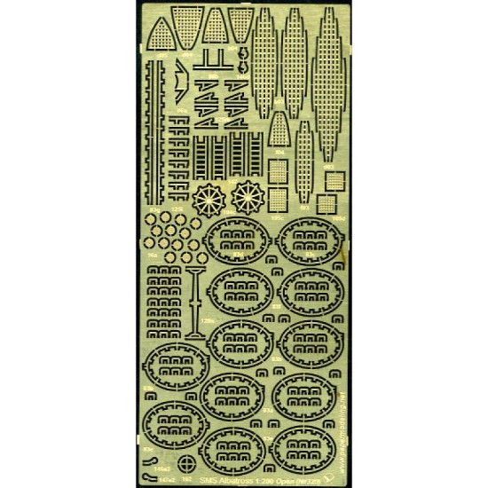 Photo Etching Orel 320/1 to model Orel 320 SMS Albatross, Navy, Germany, 1908