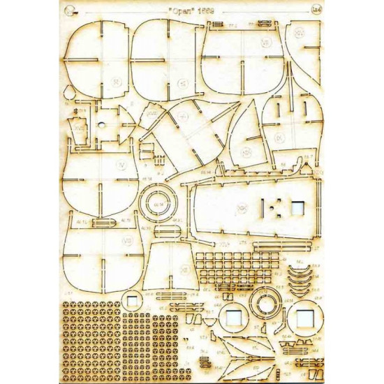 Laser Cutting Orel 307/2 for Frigate Eagle, 1/100 scale, Navy, Russia, 1669