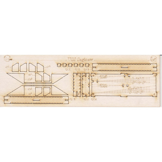 Laser Cutting Orel 310/2 for Steamer Saginaw, 1/200, Navy, USA, 1860