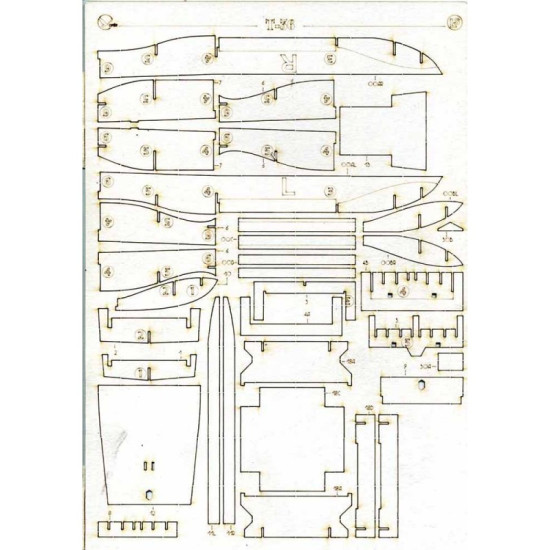 Laser Cutting Orel 316/2 for Self-propelled barge T-36, 1/100 Navy USSR, 1960