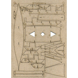 Laser Cutting Orel 324/2 for Fredericksburg, 1/200 Navy Conf. St. America 1864