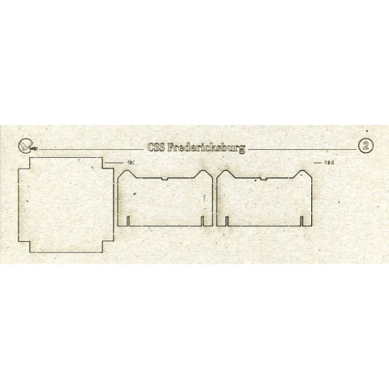 Laser Cutting Orel 324/2 for Fredericksburg, 1/200 Navy Conf. St. America 1864