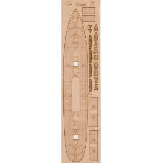 Wooden veneer decks Orel 310/3 for Steamer Saginaw, 1/200, Navy, USA, 1860