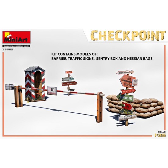 Miniart 35562 - 1/35 Checkpoint scale plastic model kit Buildings