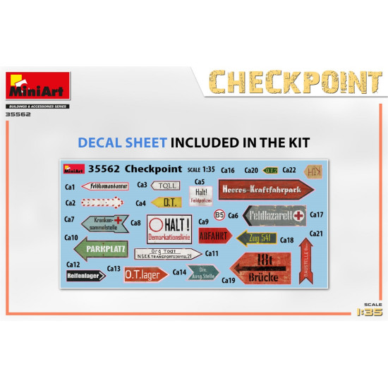 Miniart 35562 - 1/35 Checkpoint scale plastic model kit Buildings