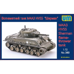 Unimodel UM380 - 1/72 M4A3 HVSS flame thrower tank scale plastic model kit