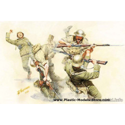 Hand-to-hand fight British and German Infantry battles in Northern Africa kit 1 WWII 1/35 Master Box 3592