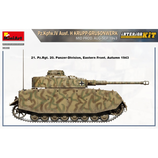 Miniart 35330 - 1/35 Pz.Kpfw.IV Ausf. H KRUPP-GRUSONWERK. MID PROD. AUG-SEP 1943
