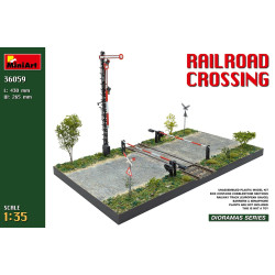 Miniart 36059 - 1/35 Railroad Crossing scale plastic model kit