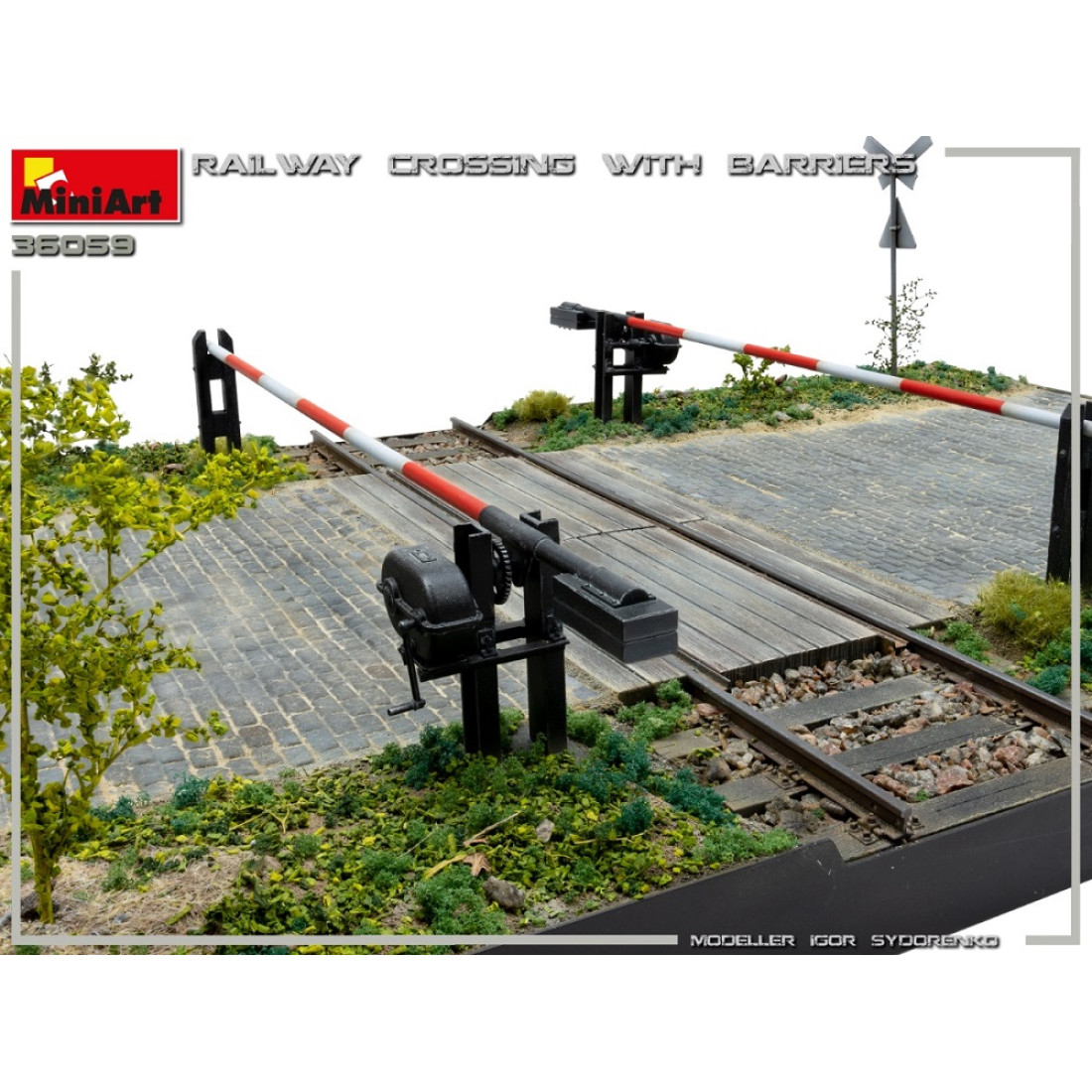 Miniart 36059 - 1/35 Railroad Crossing scale plastic model kit Model ...