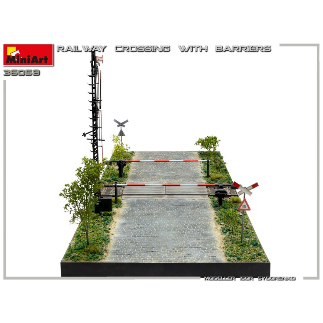 Miniart 36059 - 1/35 Railroad Crossing scale plastic model kit Model ...