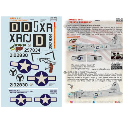 Print Scale 48-203 - 1/48 Boeing B-17 Flying Fortress Part 3 Decals for aircraft