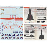 Print Scale 72-435 - 1/72 Lockheed SR-71 Part-1, Decals for aircraft