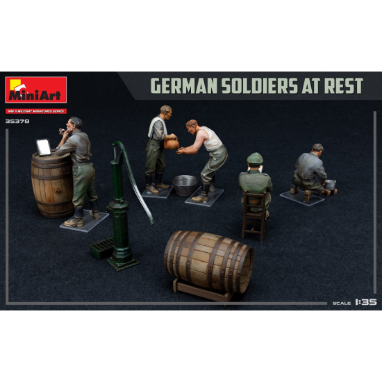 Miniart 35378 - 1/35 German Soldiers at rest. special edition scale model kit