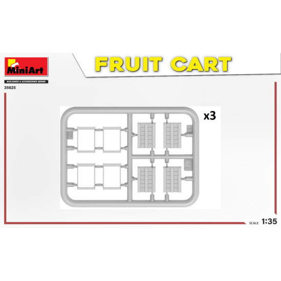 Miniart 35625 - 1/35 FRUIT CART Box Contains Model of Fruit Cart scale plastic