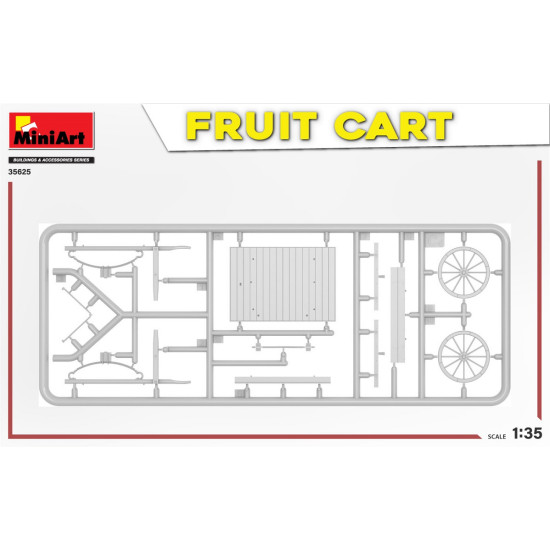 Miniart 35625 - 1/35 FRUIT CART Box Contains Model of Fruit Cart scale plastic