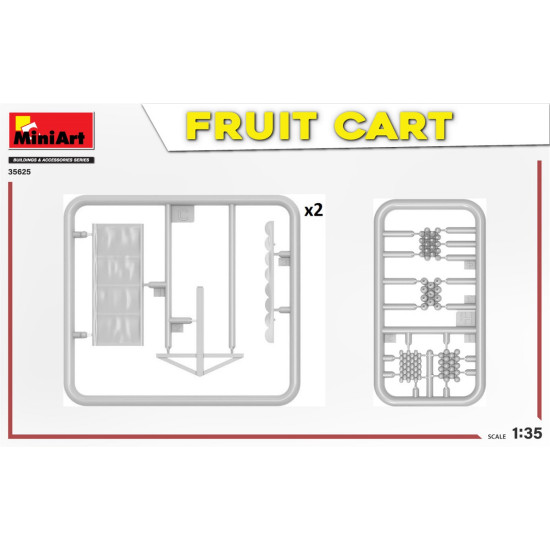 Miniart 35625 - 1/35 FRUIT CART Box Contains Model of Fruit Cart scale plastic