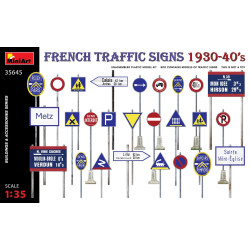 Miniart 35645 - 1/35 FRENCH TRAFFIC SIGNS 1930-40s scale plastic model kit