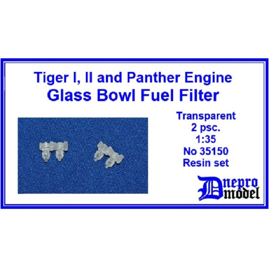 Dnepro Model 35150 - 1/35 Tiger I, II and Panther Engine Glass Bowl Fuel Filter