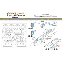 Metallic Details MDM4803 - 1/48 F3H-2M Demon. Masks (for HobbyBoss model kit)