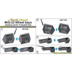 Metallic Details MDR48100 - 1/48 MiG-23. Wheel bays (for Trumpeter model kit)