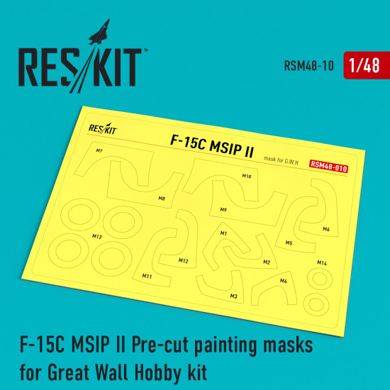 Reskit RSM48-0010 1/48 F-15 MSIP ll Pre-cut masks for Great Wall Hobby (L4817)