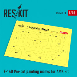 Reskit RSM48-0011 1/48 F-14D Pre-cut painting masks for AMK Kit scale model