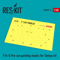 Reskit RSM48-0014 1/48 F-14D Pre-cut painting masks for Tamiya Kit model scale