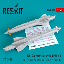 Reskit RS48-0279 - 1/48 Kh-23 missile with APU-68 (2 pcs), scale model kit