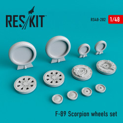 Reskit RS48-0282 - 1/48 F-89 Scorpion wheels set for aircraft, scale model kit