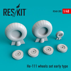 Reskit RS48-0285 - 1/48 He-111 wheels set early type, scale model kit