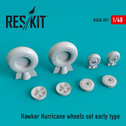 Reskit RS48-0287 - 1/48 Hawker Hurricane wheels set early type, scale model kit