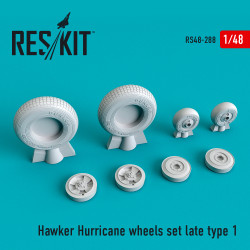 Reskit RS48-0288 - 1/48 Hawker Hurricane wheels set late type 1, scale model kit