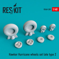 Reskit RS48-0289 - 1/48 Hawker Hurricane wheels set late type 2, scale model kit
